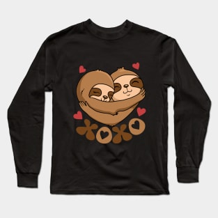 Xoxo Sloth Love Long Sleeve T-Shirt